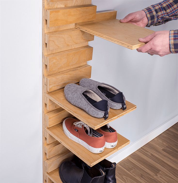 DIY Compact Shoe Rack