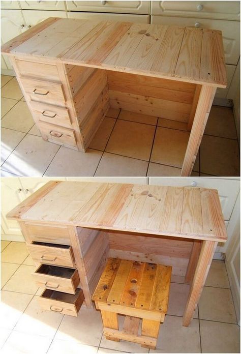 Wooden desk