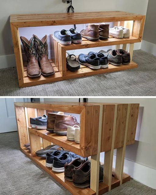 DIY Wooden Shoe Rack