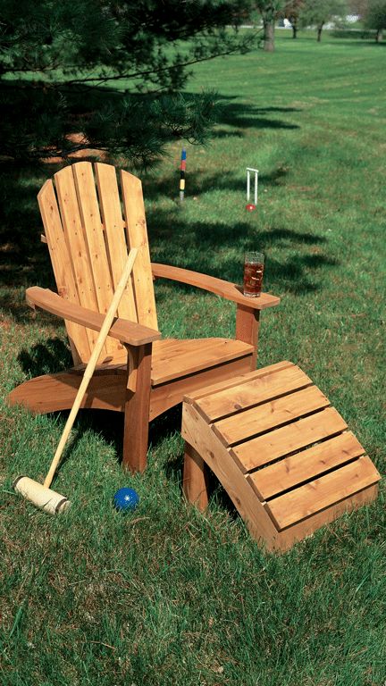 Adirondack Chair with Ottoman