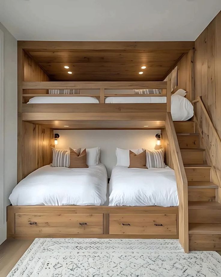 Double Loft Beds for Shared Rooms