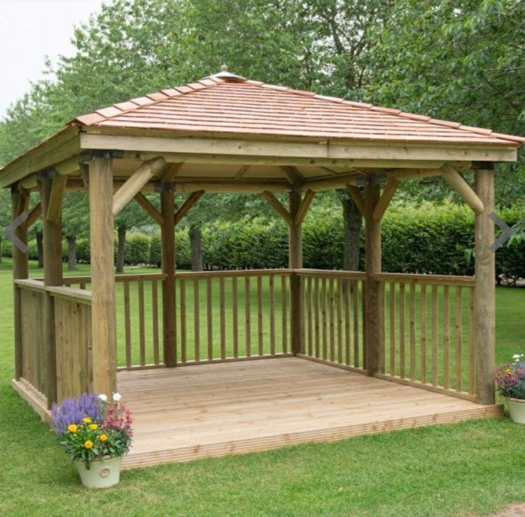 Square Wooden Gazebo