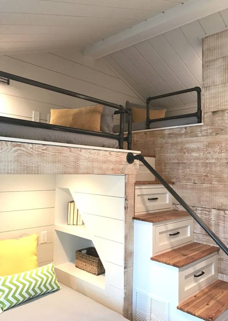 Loft Bed with Stairs and Drawers