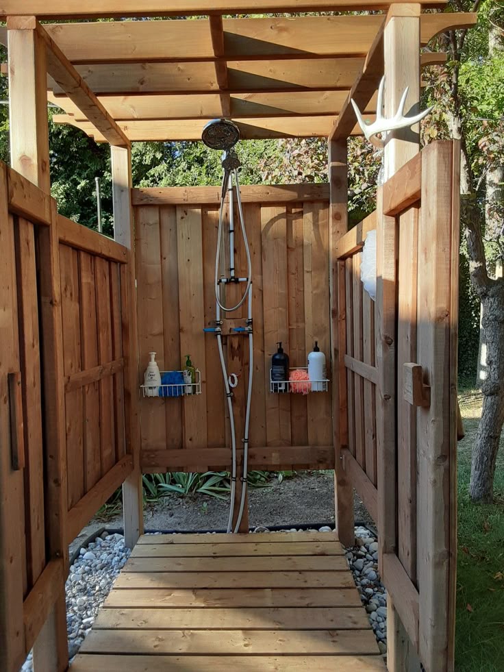 How to Build a Wooden Outdoor Shower