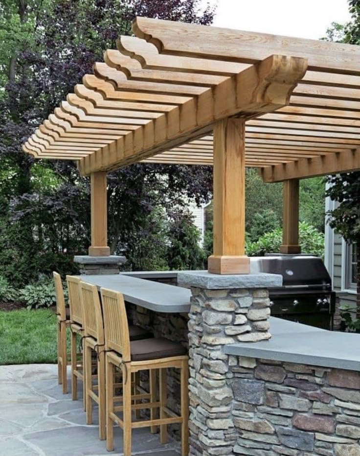 wooden pergola