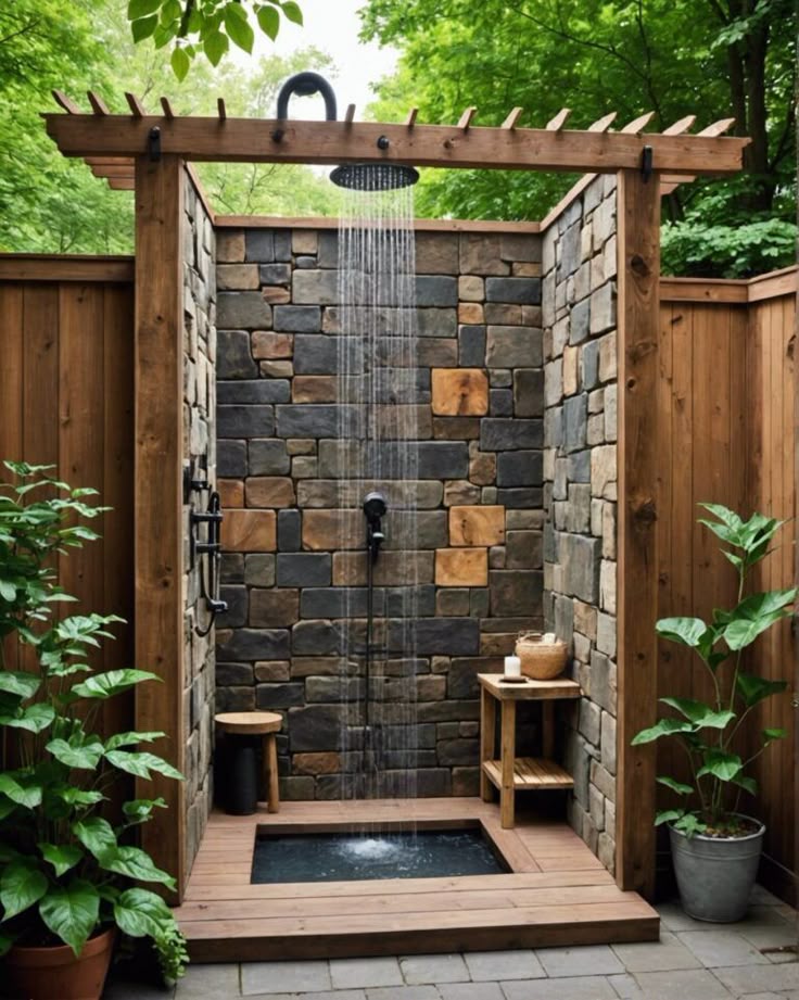 How to Build a Wooden Outdoor Shower