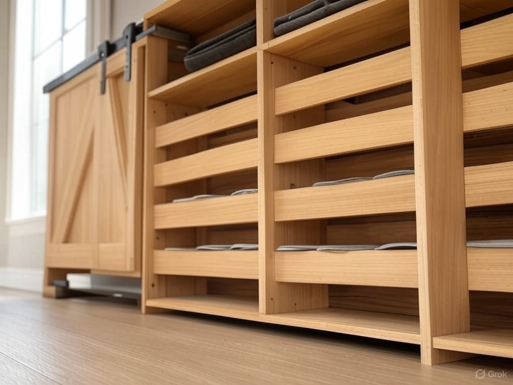 Pallet Shoe Rack with Hidden Storage