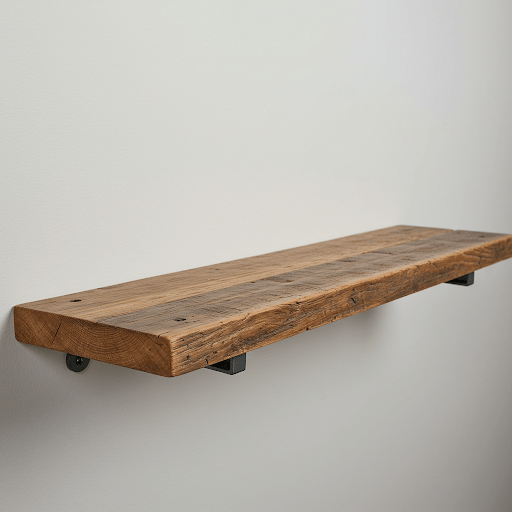 Reclaimed Wood Floating Shelf
