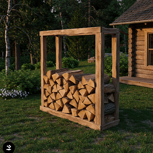 DIY Wooden Firewood Rack