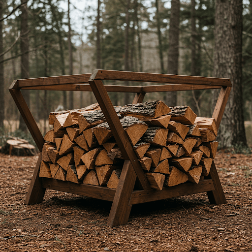 DIY Wooden Firewood Rack