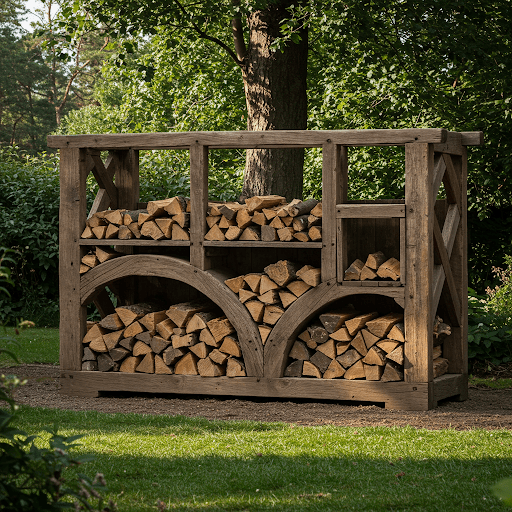 DIY Wooden Firewood Rack