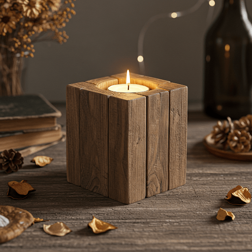 Reclaimed Wood Candle Holder