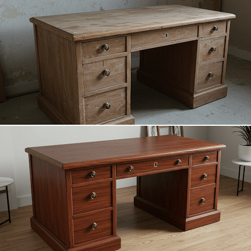 antique desk restoration