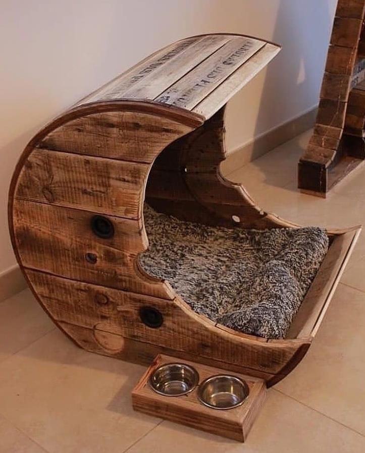 Wooden Dog Bed