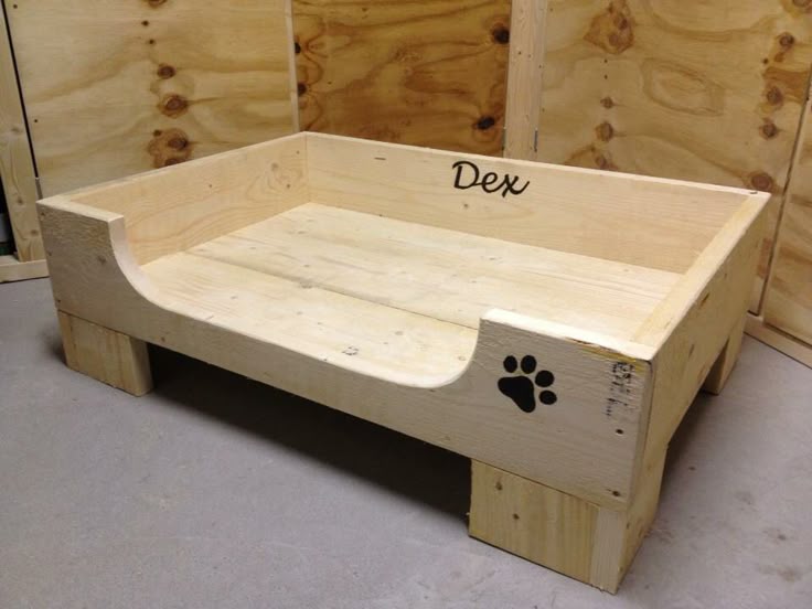 Wooden Dog Bed