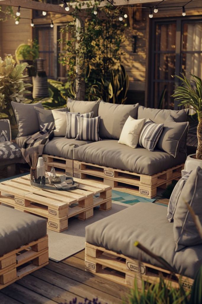 DIY Wooden Pallet Patio Set