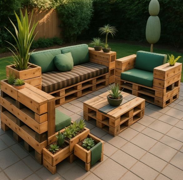 DIY Wooden Pallet Patio Set