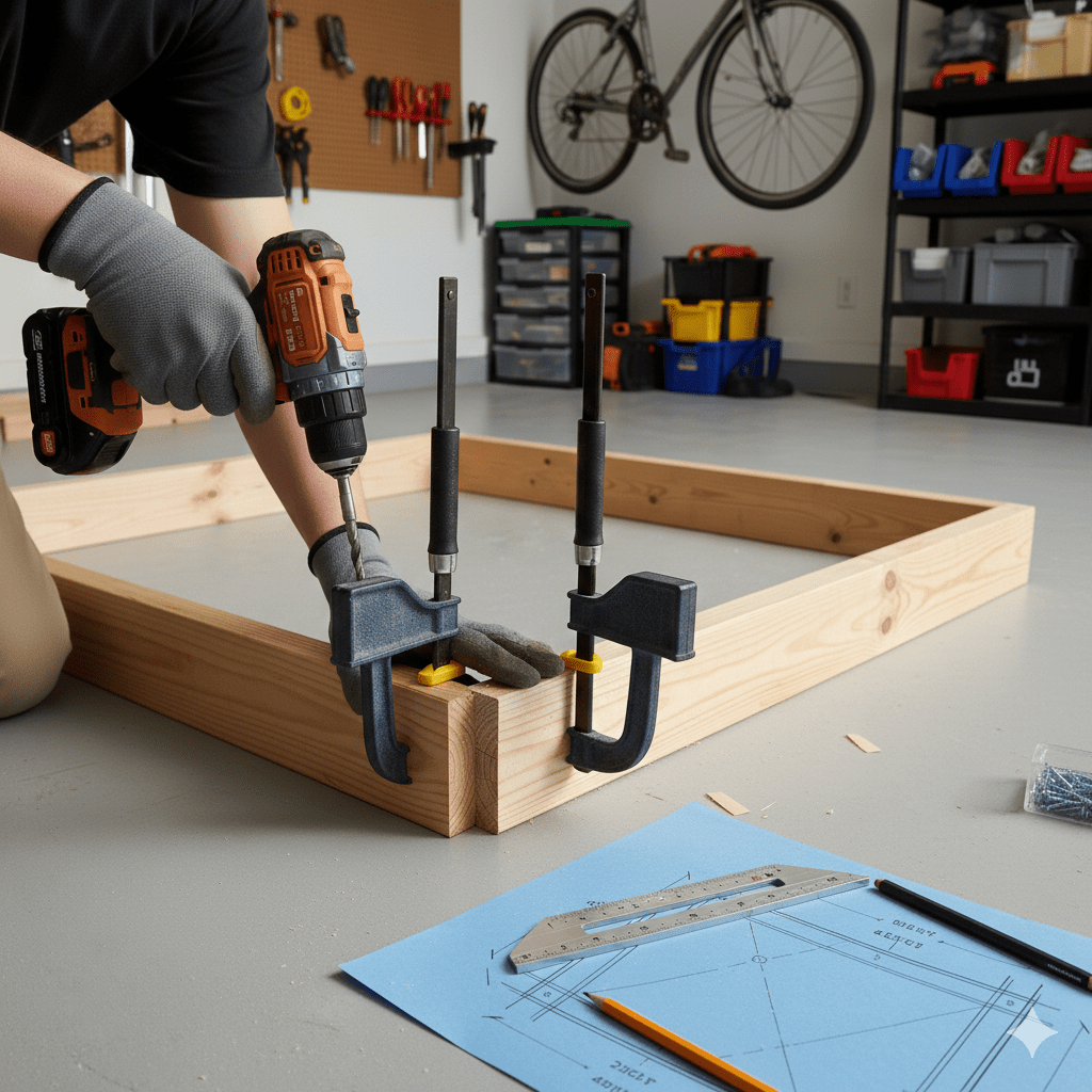 proccess of making a workbench