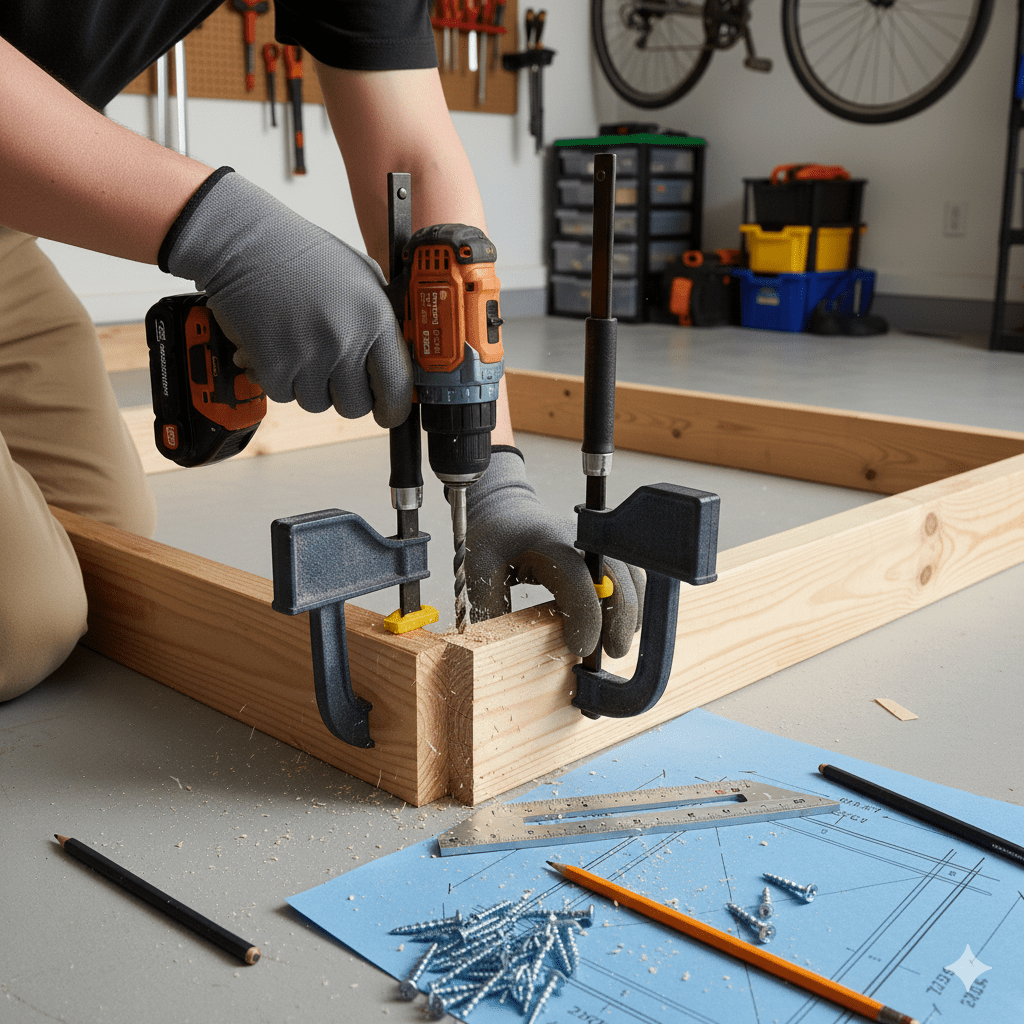 proccess of making a workbench