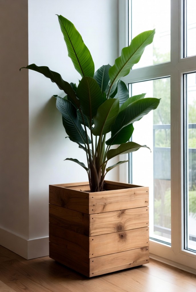 Designer Wooden Planters