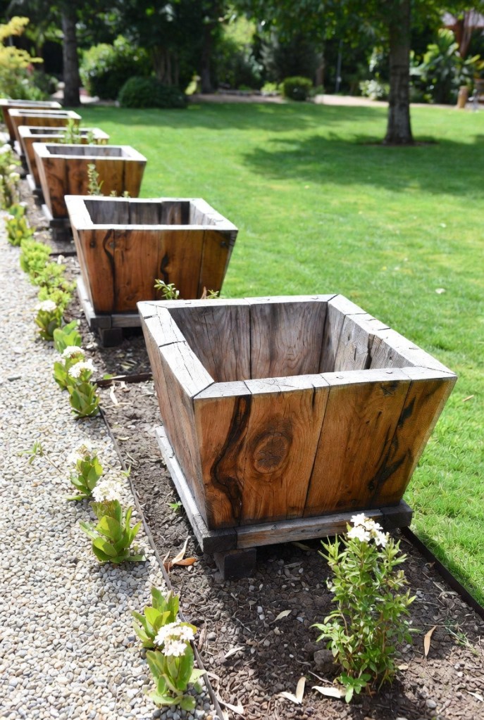 Wooden Planters and Landscaping Features
